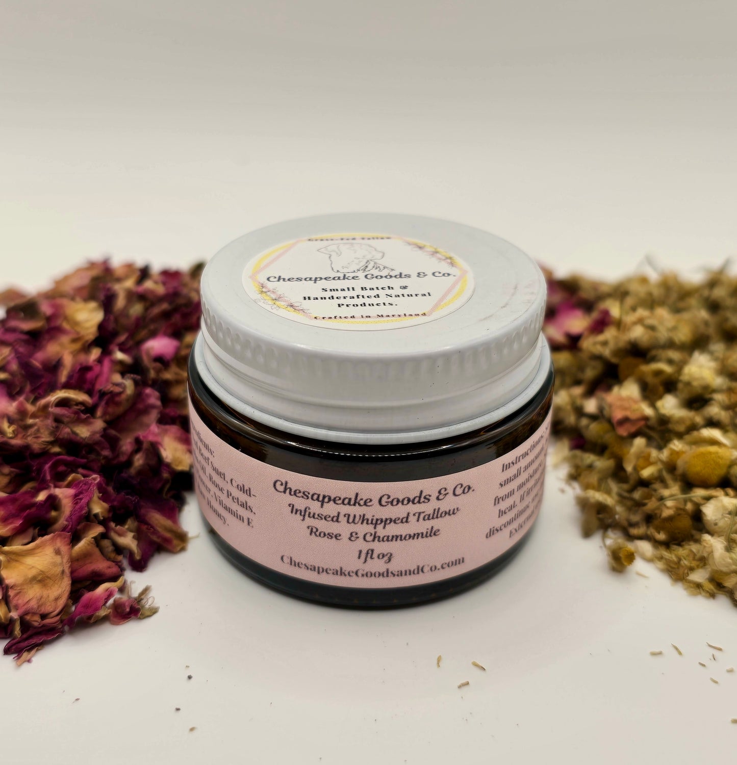 Infused Whipped Tallow | Rose & Chamomile