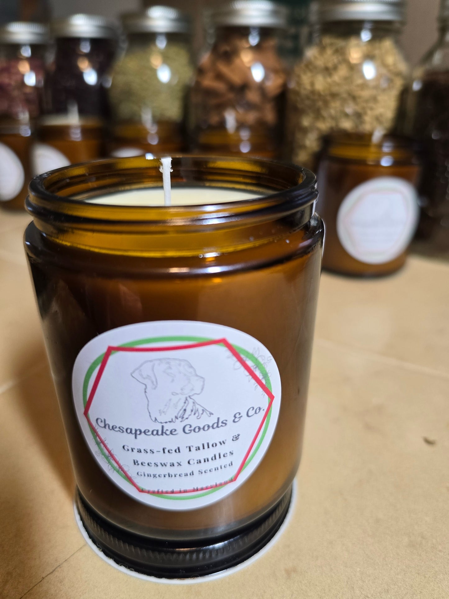 Gingerbread Scented Tallow & Beeswax Candle