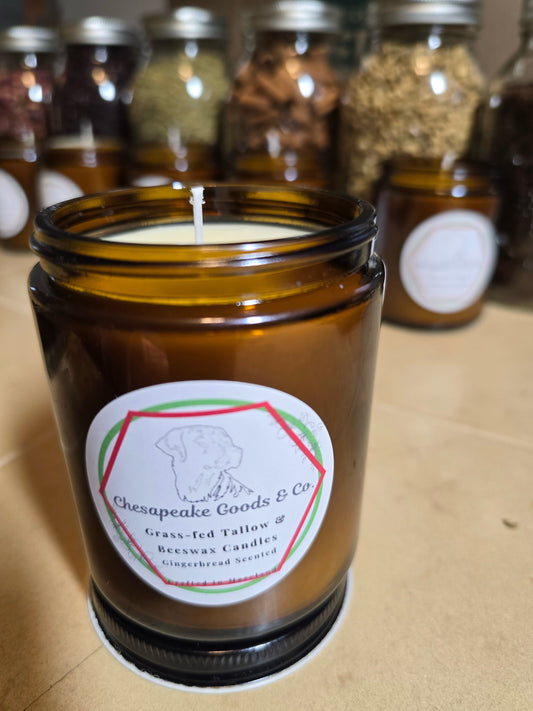 Gingerbread Scented Tallow & Beeswax Candle